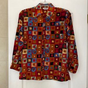 Beautiful vibrant blouse long sleeve